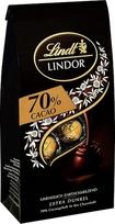 Lindt Lindor šokolado rutuliukai 70 % kakavos, ypač tamsūs | 136 g maišelis | apie 10 rutuliukų smulkaus karčiojo šokolado su minkštu tirpstančiu įdaru | Šokoladinė dovana | Šokoladinė dovana