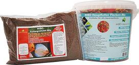 MIBO akvariumo maisto rinkinys, pagrindinis maistas dribsniai, 5000 ml/850 g + granulių mišinys 1000 ml/500 g