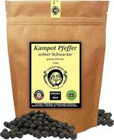UNCLE SPICE® Juodieji Kampoto pipirai - 120 g Juodieji Kampoto pipirai - Aukščiausios kokybės - saulėje džiovintų pipirų uogos, pipirų grūdeliai, rankomis surinkti malūnui