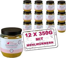 Žemės riešutų sviestas su sliekeliais 12 x 350 g, daug maistinių medžiagų turintis riebus maistas su saulėgrąžų sėklomis laukiniams ir sodo paukščiams. Minkštas maistas paukščiams ištisus metus, be GMO