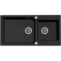 Granitinė virtuvinė plautuvė Laveo Milos SPM_7209, Black