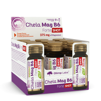 OLIMP LABS Chela - Mag B6 Forte Shot (25 ml) Orange ampulės, 9 vnt.