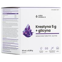 Aura Herbals Kreatinas 5 g + Glicinas 3 g – 30 maišelių