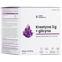 Aura Herbals Kreatinas 3 g + Glicinas 3 g – 30 maišelių