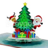 3D iššokantis Kalėdinis atvirukas  „Christmas Tree“