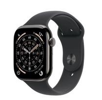 Watch Series 11 GPS + Cellular 42mm Slate Titanium Case with Black Sport Band - S/M
