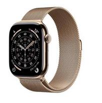 Watch Series 11 GPS + Cellular 46mm Gold Titanium Case with Gold Milanese Loop S/M