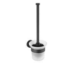 WENKO 24243100-WC tualeto šepetys BOSIO BLACK 10x35 cm nerūdijančio plieno/sidabro spalvos/satinuotas