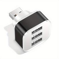 USB 2.0 3-Port šakotuvas adapteris, Juoda