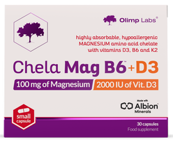OLIMP LABS Chela Mag B6 +D3 kapsulės, 30 vnt.