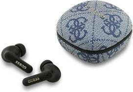 Guess PU 4G Metal Logo ENC TWS belaidės ausinės, mėlynos spalvos
