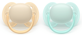 PHILIPS AVENT čiulptukai ULTRA SOFT, 0-6 mėn., 2 vnt., SCF091/40