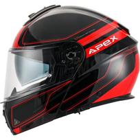 Atverčiamas Šalmas APEX MT300 Sydney Juoda/Raudona