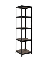 Sandėliavimo lentyna Cube 5, 176 x 45 x 45, 5 lentynos, lentynos apkrova 175kg, juodos sp.