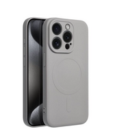 SILIKONINIS MAG KORPUSAS suderinamas su MagSafe iPhone 15 Pro titano pilkos spalvos