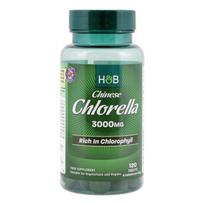 H&B Kininė chlorella 3000 MG, 120 tablečių