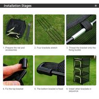 Camping Dry Net 4 Layer Foldable Drying Rack with Carry Bag Multifunctional Mesh Storage Basket for Outdoors Camping