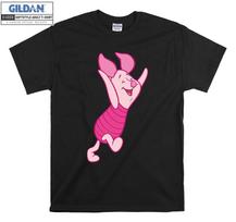 Winnie The Pooh Mielas Paršelis Marškinėliai Laimingi Marškinėliai Vyrams Moterims Unisex Marškinėliai 5617 2XL