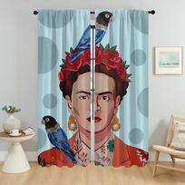 Namų Interjero Užuolaidos 2 Vnt. Fridas Modernios Svetainės Užuolaidos Kamerai Tifonas Miegamojo Langų Užuolaidų Atspalviai Pertvara W50xH70cmx2pcs-CL