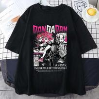 Dandadan Okarun Marškinėliai Okarun Momo Ayase Dovana Išskirtiniai Marškinėliai Visų Dydžių Grafiniai Marškinėliai Per dideli Marškinėliai Japonų Anime XS juoda
