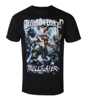 Napalm Records Vėjo rožė vyriški marškinėliai Trollslayer grupės marškinėliai Metalinis juodas grafinis L