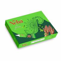 Neha Žolelių Greitai Dažanti Chna Tūbelės Pakuotė Po 1 (25g x 10 tūbelių) Greitai džiūstantiems laikiniems kūno piešiniams ir rankų bei kojų dizainams, 25 g kiekviename tūbelyje, raudonas atspalvis