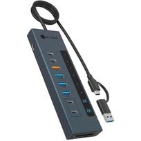 ICY BOX 11-in-1 USB Type-C hub with card reader and PD