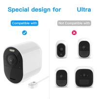 Maitinimo laidas Arlo Ultra 4K UHD Magnetinis įkrovimo laidas Atsparus vandeniui įkroviklis be kištuko Vidaus ir lauko naudojimui 6M 6m / 19.7ft balta