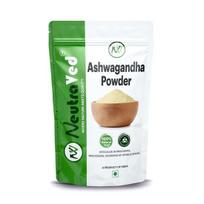 Neutralizuotas 100% natūralus Ashwagandha miltelių milteliai mažina stresą ir nerimą | Maistinės kokybės maišelis su užsegimu - 200 g