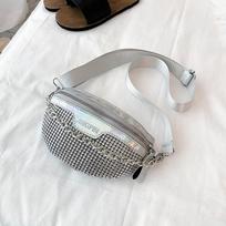 Casual Rhinestones Waist Pack Shiny Crystal Fanny Packs Crossbody Bags Evening KTY 20x6x13cm juoda