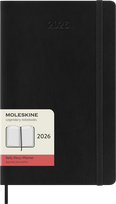 Kalendorius-užrašų knygutė Moleskine 2026 13x21cm, diena, minkštas viršelis, juodos spalvos
