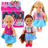 Lėlė Kaibibi Girl 12 cm su plaukais ir spalvinga suknele