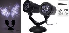 LED projektorius SNAIGĖS, IP44, 4 x 1 LED, baltos sp., projekcijos atstumas 3-9 m