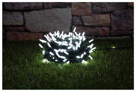 Elektrinė girlianda DIAMOND, 240 LED, IP44, 3,6 W, 24 V, 8 funkcijos, šaltai baltos sp., 23,9 m