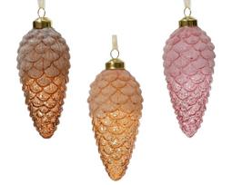 Kalėdinių eglės žaisliukų rinkinys DECORIS Forest Pinecone, 3 rūšys, 6 x 12,5 cm, 2 vnt