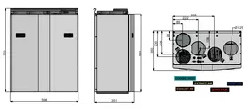 Rekuperatorius ENSY WAVE 200H vert. deš.p. su Wi-Fi ir Bluetooth valdikliu