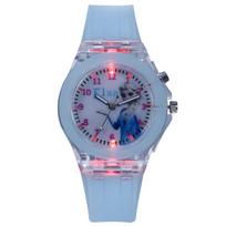 Vaikiškas laikrodis LIVMAN KR-3257 su animacinės princesės tema, spalvingomis LED lemputėmis ir pridedama CR2025 baterija