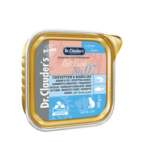 DR. CLAUDER'S drėgnas maistas katėms su krevetėmis ir menke padaže 100g