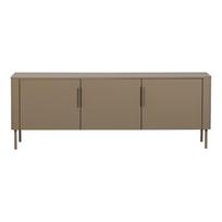 Taupe spalvos TV spintelė iš pušies masyvo 154x56x44 cm Gunnar – WOOOD