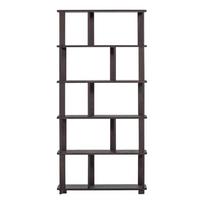 Tamsiai rudos spalvos knygų spinta iš ąžuolo masyvo 90x186x30 cm Riss – WOOOD