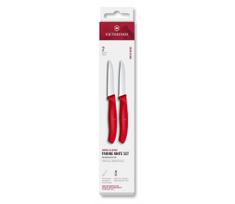 Victorinox - SWISS CLASSIC daržovių peilių rinkinys, 8 cm, 2 vnt., raudonas