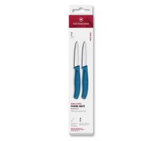 Victorinox - SWISS CLASSIC daržovių peilių rinkinys, 8 cm, 2 vnt., mėlynas