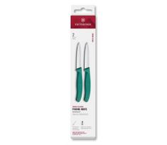 Victorinox - SWISS CLASSIC daržovių peilių rinkinys 8 cm, 2 vnt., turkio spalvos