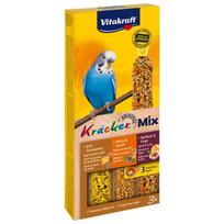 Vitakraft Kracker Trio Mix – lazdelės banguotoms papūgėlėms, su kiaušiniu, medumi ir abrikosais, 3 vnt
