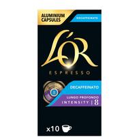 Kavos kapsulės be kofeino suderinamos su Nespresso® L'OR Decaffeinato Lungo Profondo 10 vnt.