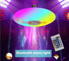 Šventinis Rgb led muzikinis šviestuvas-lempa, ufo formos, su garsiakalbiu, Decoartlt