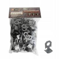 Plytelių išlyginimo sistema - 100 spaustukų - 1,5 mm - 7 - 15 mm - STANDARTAS - AWTOOLS