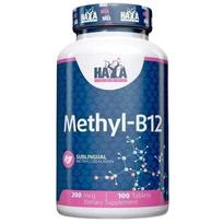 Haya Labs Metil-B12 Vitaminas B12 200 mcg, Vyšnia - 100 tablečių