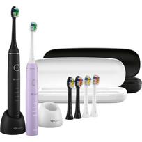 TrueLife SonicBrush Compact ultragarsinis dantų šepetėlis Duo Black / Lavender 2 vnt.