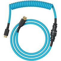 Glorious GMMK Coiled Cable Electric Blue, Spiralkabel, USB-C/USB-A - hellblau/schwarz GLO-KB-ACC-CBL-COIL-EBLU